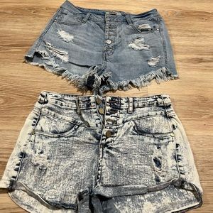 Denim shorts